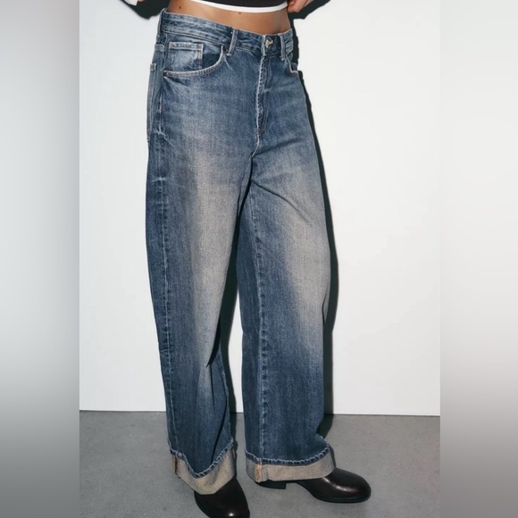 Zara Denim - Zara Mid-Rise Wide-Leg Jeans